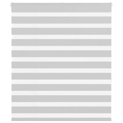 VidaXL Zebra rolgordijn 135x150 cm stofbreedte 130,9 cm lichtgrijs