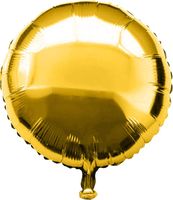 Folieballon rond goud - 46 cm