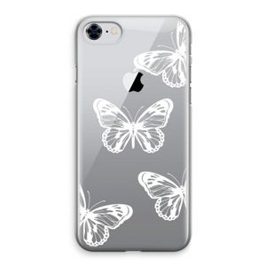 White butterfly: iPhone 8 Transparant Hoesje
