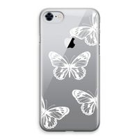 White butterfly: iPhone 8 Transparant Hoesje