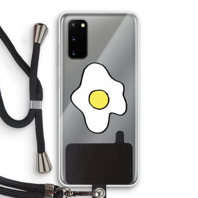 Spiegelei: Samsung Galaxy S20 Transparant Hoesje met koord
