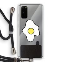 Spiegelei: Samsung Galaxy S20 Transparant Hoesje met koord
