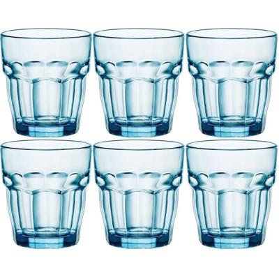 Bormioli Rocco water drinkglazen - 6x stuks - blauw transparant - 270 ml