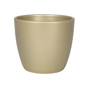 Floran Bloempot/plantenpot Boule - goud - keramiek - 17 x 15 cm