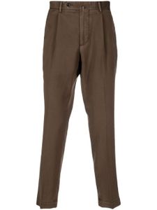 Dell'oglio pantalon de costume à coupe fuselée - Marron