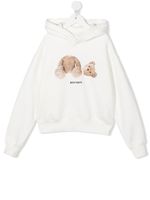 Palm Angels Kids hoodie en coton à imprimé ourson - Blanc - thumbnail