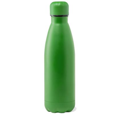 Waterfles / drinkfles met schroefdop - mat groen - 790 ml - RVS metaal