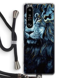 Darkness Lion: Sony Xperia 1 III Transparant Hoesje met koord