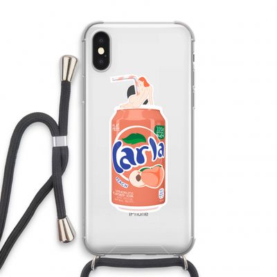 S(peach)less: iPhone X Transparant Hoesje met koord