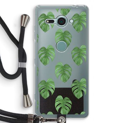 Monstera leaves: Sony Xperia XZ2 Compact Transparant Hoesje met koord