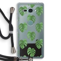 Monstera leaves: Sony Xperia XZ2 Compact Transparant Hoesje met koord