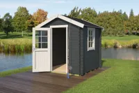 Outdoor Life Products | Tuinhuis Wels 200 x 200 | Gecoat | Carbon Grey-Wit - thumbnail