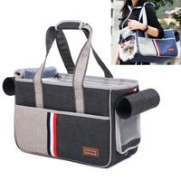 DODOPET Outdoor draagbare Oxford doek kat hond huisdier draagtas handtas schoudertas grootte: 43 x 19 x 26cm (grijs)