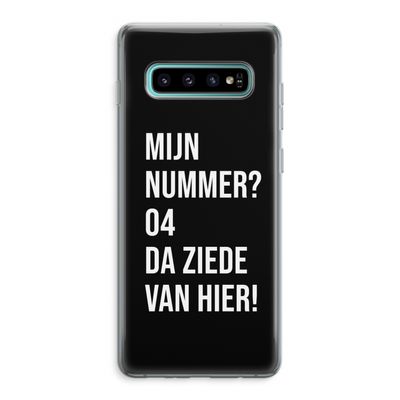 Da ziede van hier - Zwart: Samsung Galaxy S10 Plus Transparant Hoesje