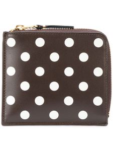 Comme Des Garçons Wallet portfeuille à motif de pois - Marron