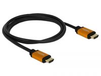 DeLOCK 85728 HDMI kabel 1,5 m HDMI Type A (Standaard) Zwart, Goud - thumbnail