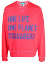 DSQUARED2 sweat à slogan imprimé - Rouge