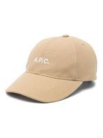 A.P.C. casquette Charlie à logo brodé - Tons neutres - thumbnail