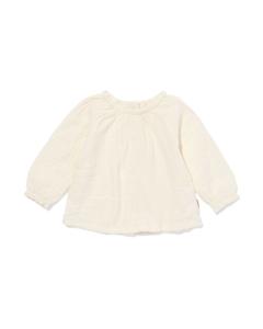 HEMA Newborn T-shirt Mousseline Gebroken Wit (gebroken wit)