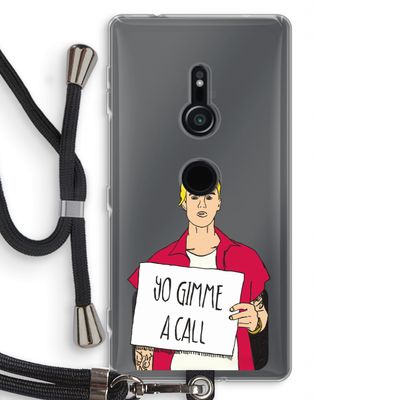 Gimme a call: Sony Xperia XZ2 Transparant Hoesje met koord