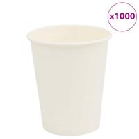 VidaXL Papieren koffiekopjes 1000 st 8oz 200 ml wit