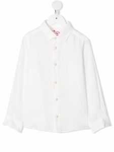 MC2 Saint Barth Kids chemise en lin à manches longues - Blanc