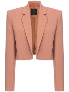 PINKO blazer crop à simple boutonnage - Rose