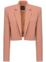 PINKO blazer crop à simple boutonnage - Rose - thumbnail