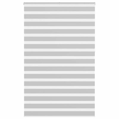 VidaXL Zebra rolgordijn 140x230 cm stofbreedte 135,9 cm lichtgrijs