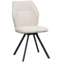 Leen Bakker - Eetkamerstoel Raffy - - Stof - Beige - 50x60x90 Cm