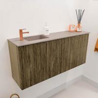 Toiletmeubel Mondiaz Joya Dlux | 90 cm | Meubelkleur Dusk | Faye wastafel Saba Wasbak Links | 1 kraangat