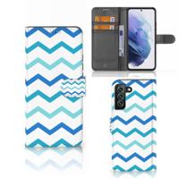 Samsung Galaxy S22 Plus | Telefoon Hoesje | Zigzag Blauw