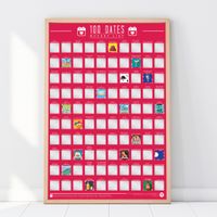 Gift Republic Scratch Poster - 100 Dates Om Op Te Gaan