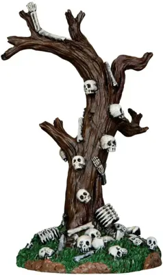 Lemax skeleton tree tafereel Spooky Town 2013