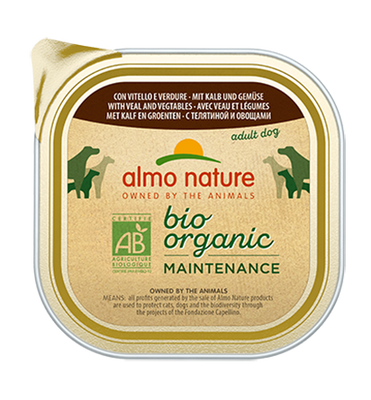Almo Nature Dailymenu bio pate hond Kalf en groenten 300gr