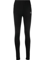 Ea7 Emporio Armani legging à logo imprimé - Noir