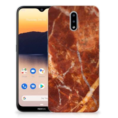 Nokia 2.3 | TPU | Siliconen hoesje | Marmer Bruin