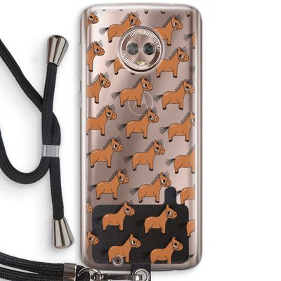Pony: Motorola Moto G6 Transparant Hoesje met koord