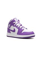 Jordan Kids baskets montantes Air Jordan 1 Mid 'White Purple' - Blanc