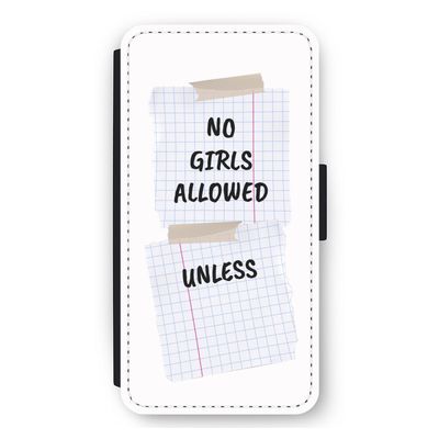 No Girls Allowed Unless: iPhone 11 Flip Hoesje