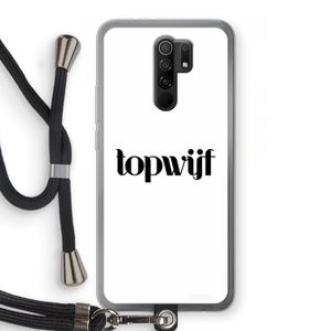 Topwijf Wit: Xiaomi Redmi 9 Transparant Hoesje met koord