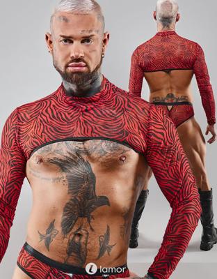 * RFP Rood/zwart heren Croptop, Leonel001