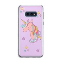 Roze eenhoorn: Samsung Galaxy S10e Transparant Hoesje