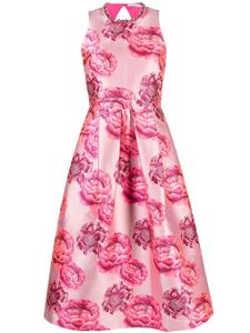 alice + olivia robe mi-longue à fleurs - Rose