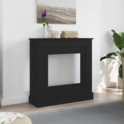 Haardombouw 90x30x90 cm spaanplaat zwart eikenkleurig