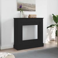 Haardombouw 90x30x90 cm spaanplaat zwart eikenkleurig