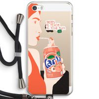 Peach please!: iPhone 5 / 5S / SE Transparant Hoesje met koord