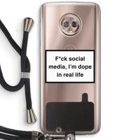 I'm dope: Motorola Moto G6 Transparant Hoesje met koord