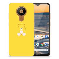 Nokia 5.3 Telefoonhoesje met Naam Baby Leopard - thumbnail