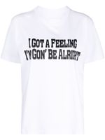 sacai t-shirt en coton à slogan imprimé - Blanc